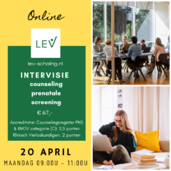 Online Intervisie Counseling Prenatale Screening | 20 april 2026 - 9.00-11.00u