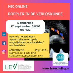 MIO-online Doppler in de verloskunde | 17 september 2026 - 9u-12u